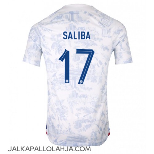 Ranska William Saliba #17 Kopio Vieras Pelipaita MM-kisat 2022 Lyhyet Hihat